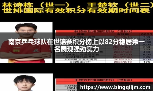 南京乒乓球队在世锦赛积分榜上以82分稳居第一名展现强劲实力